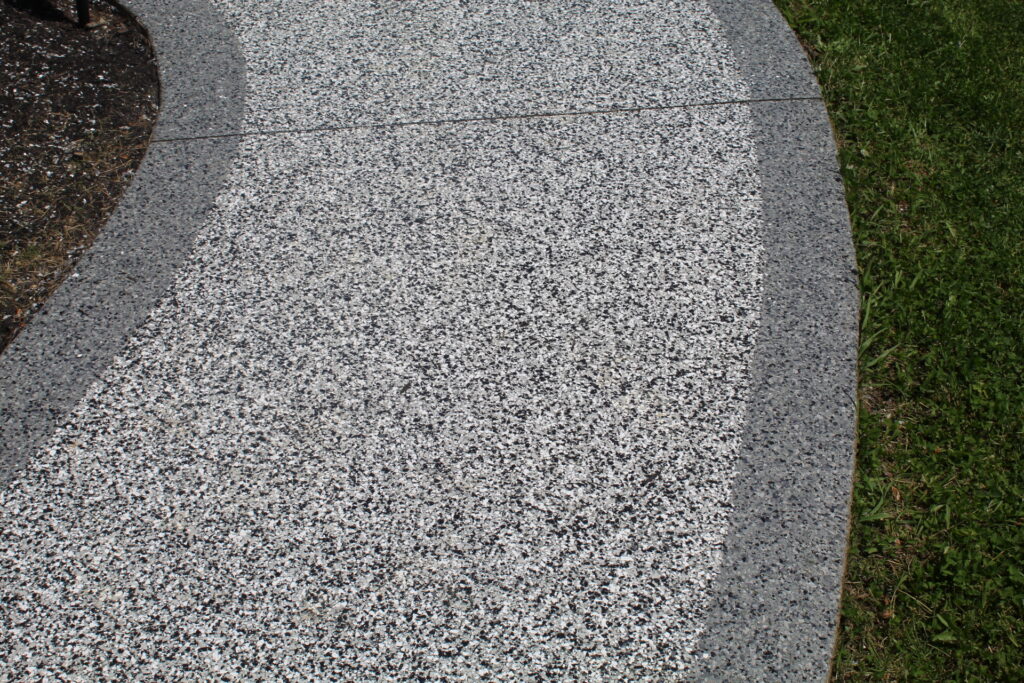 Half Black Grey Chipped - Two Tone Epoxy Style Walkway